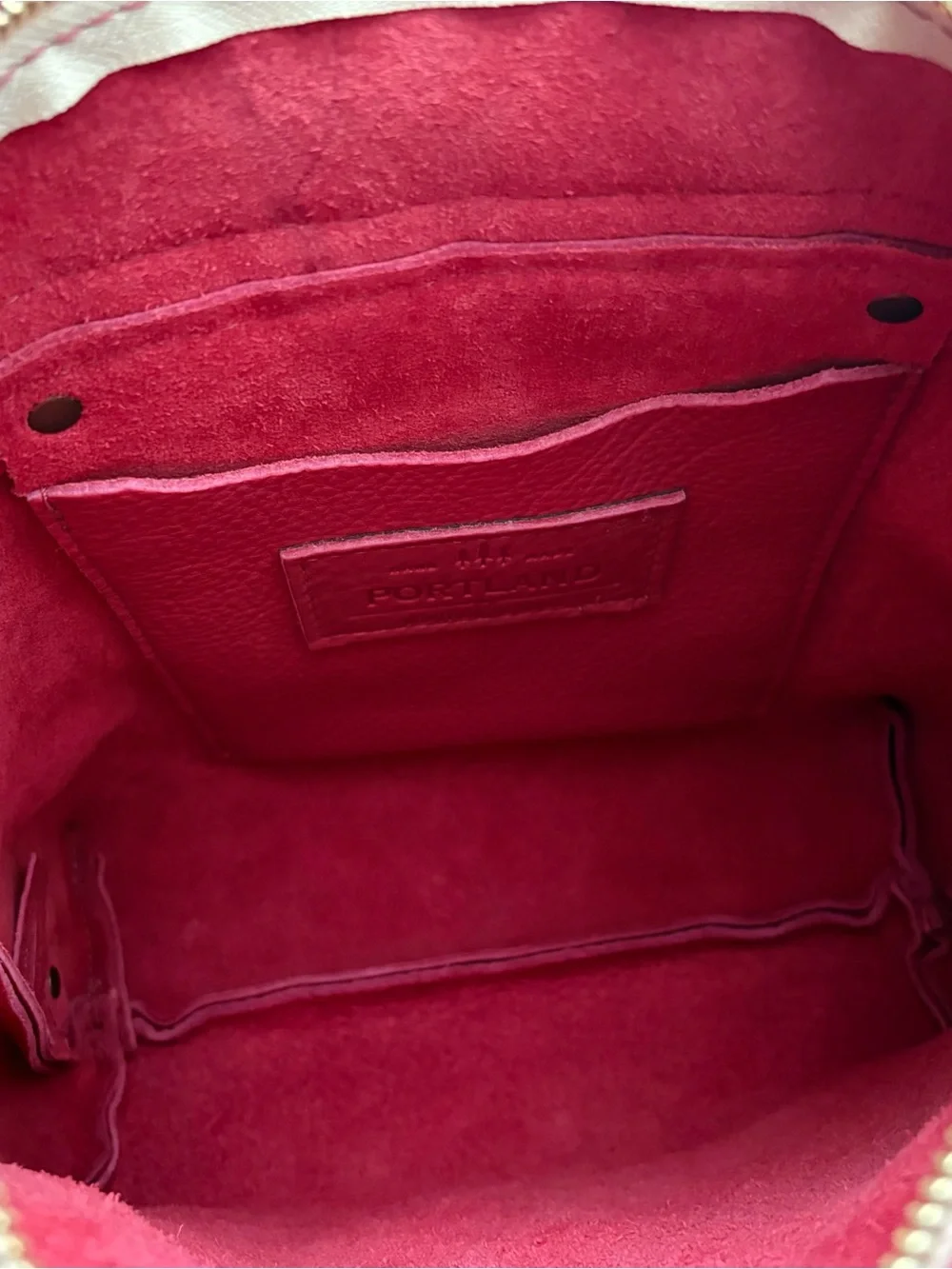 NIB Portland Leather Pebbled Backpack Tote Sugar